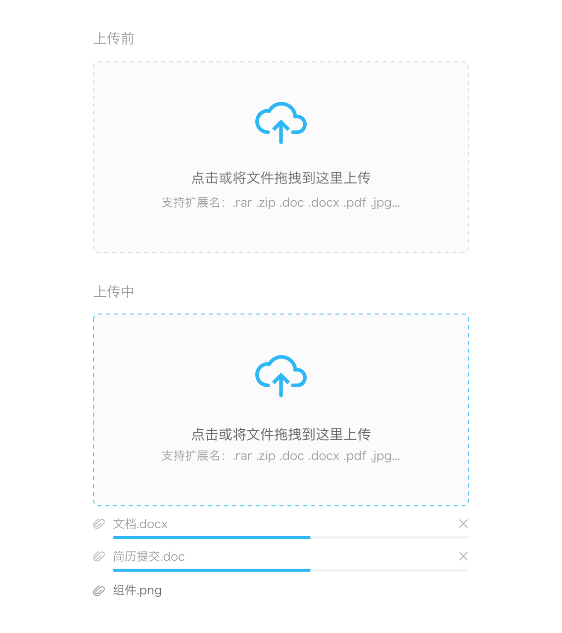 拖放圖片/檔案示例