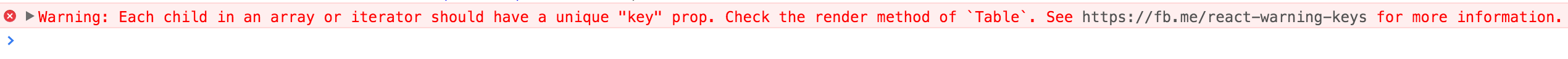 console warning 